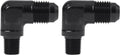 EVIL ENERGY 6AN to 1/8" NPT Male 90 Degree Fitting Adapter Aluminum 2PCS by EVILENERGY