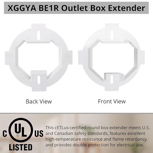Ceiling Box Extender, 6 Pack, ETL Listed | Plastic Ceiling Outlet Box Extension - Image 5
