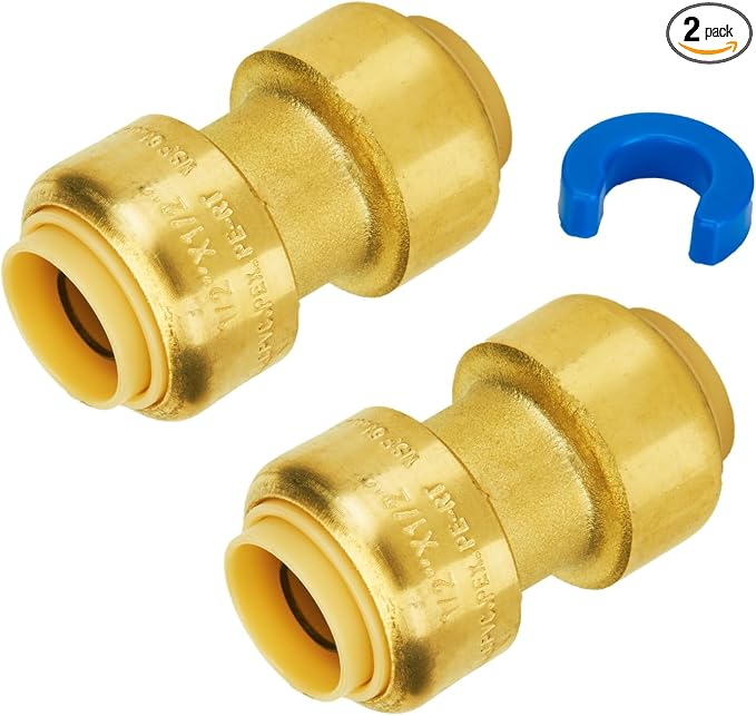 1/2 Inch Straight Coupling, Push-to-Connect Fitting, by SUNGATOR