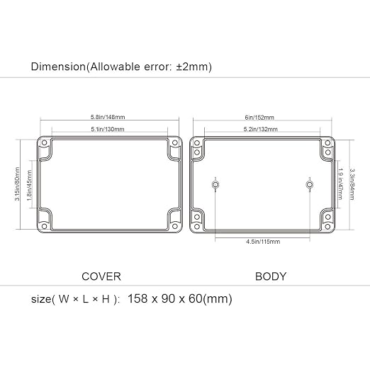 Project Box ABS Plastic Junction Box IP65 Waterproof Electrical Boxes Universal - Image 8