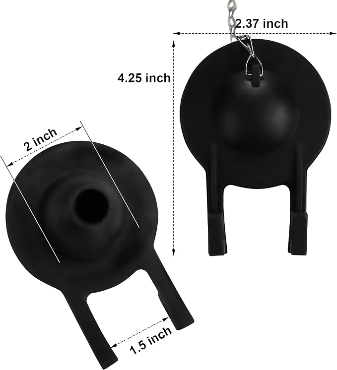2 Pack 2-Inch Toilet Flapper Replacement Kit, Universal Flush Valve Flapper – - Image 7