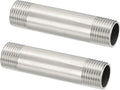 PATIKIL 304 Stainless Steel Pipe Fitting, 2 Pack 1/2" BSP Male x 1/2" BSP Male by PATIKIL