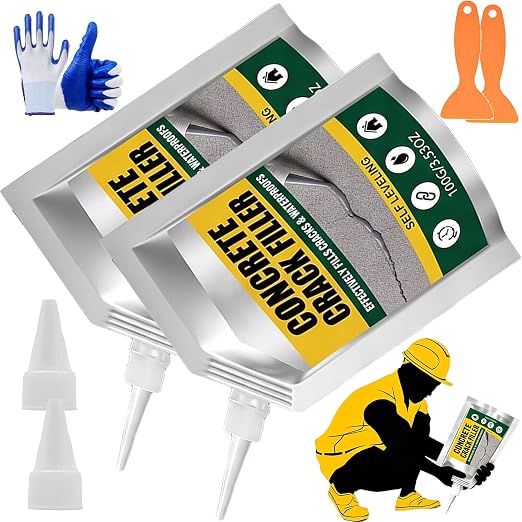 Waterproof Concrete Crack Filler & Sealant, Heavy Duty Concrete Crack Repair by Unknown