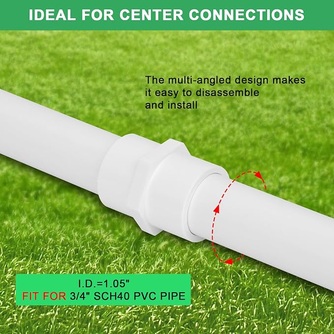 10Pack 3/4 Inch PVC Female Thread Adapter Pipe Fittings Furniture Grade SCH40 - Image 3