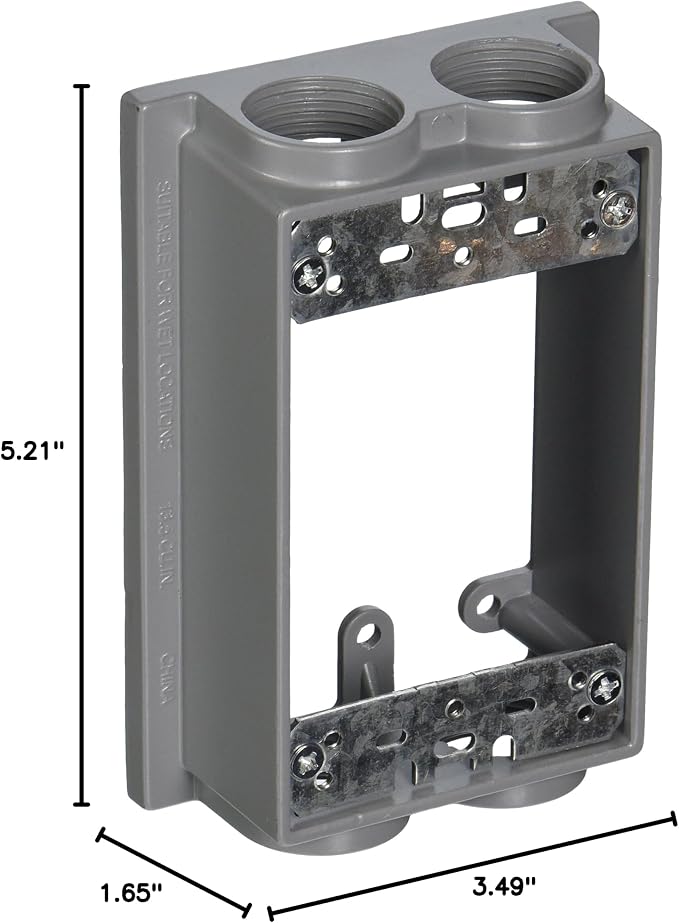 TayMac SE475S Weatherproof Box Extension, 3/4-Inch Outlets - Image 2