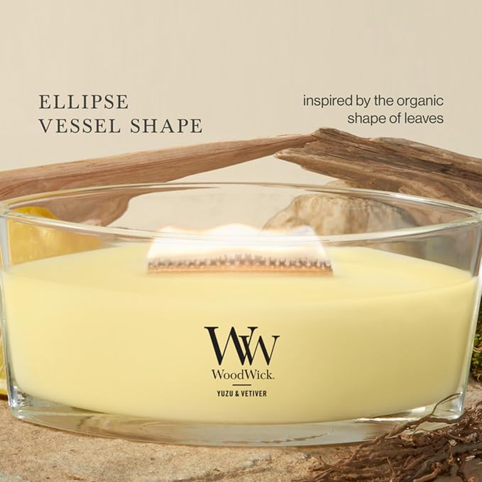 Woodwick Yuzu & Vetiver Ellipse Candle - Image 4