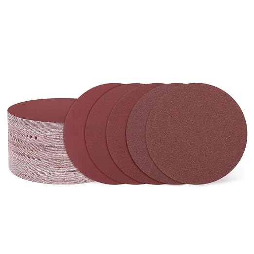 HARFINGTON 80Pcs 5Inch Sanding Disc Hook & Loop Sandpaper Aluminum Oxide | by HARFINGTON