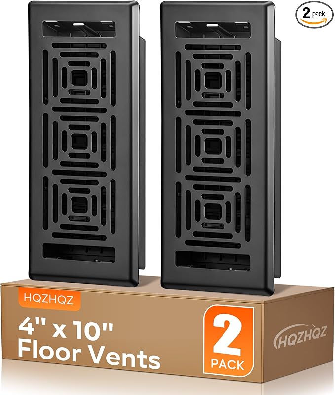 Floor Vent Covers 4x10, Floor Register Heavy Duty Steel Walkable Floor Vents by HQZHQZ