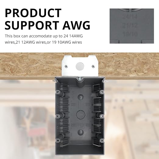 PVC 3 Gang Electrical Box, 49 Cu.in. Adjustable Depth - Image 3
