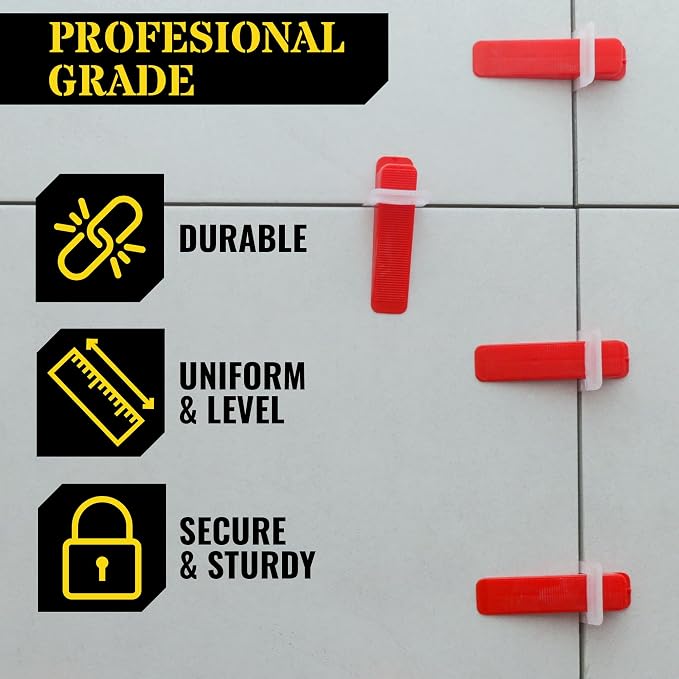Reli. Tile Leveling System 1/8 Inch | Tile Spacers Clips | Wall & Floor | - Image 4