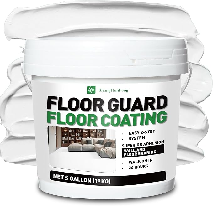 White Water-based colored sand floor&Wall paint, 1 Gallon, aterproof Coating by STFShangTianFengPAINT