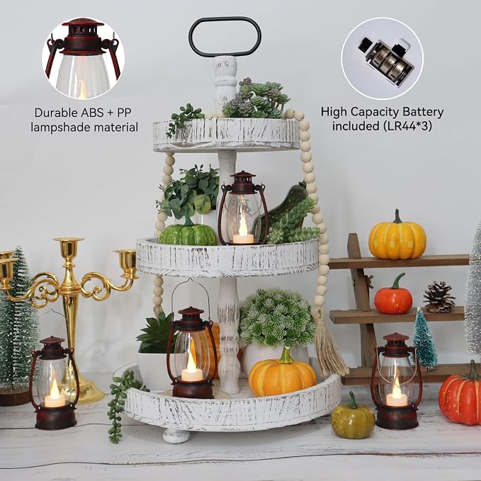 12Pcs Hand-Brushed Red Mini Lanterns - Image 6