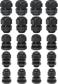 Bonsicoky 20 Pcs Nylon Cable Gland Kit, 1/4" 3/8" 1/2" 3/4" 1" | IP68 Waterproof by Bonsicoky
