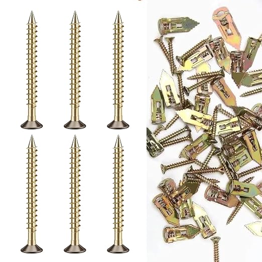 4x40mm Heavy Duty Screws 70 PCS, Galvanized Phillips Flat Head Screws by Unknown