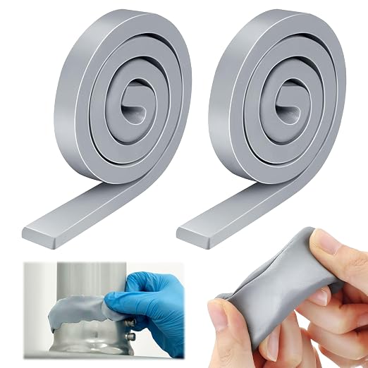 2 Pack Moldable Silicone Putty 1.5 ft x 0.32 in Grey | Non Hardening Multi by ElectricWise