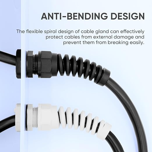 Strain Relief Cord Connector, LISTENJIALE 2Pcs NPT 1/2" Waterproof Cable Gland - Image 5