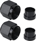 EVIL ENERGY 16AN Female Hardline Tube Nut & Sleeve Aluminum Fitting by EVILENERGY