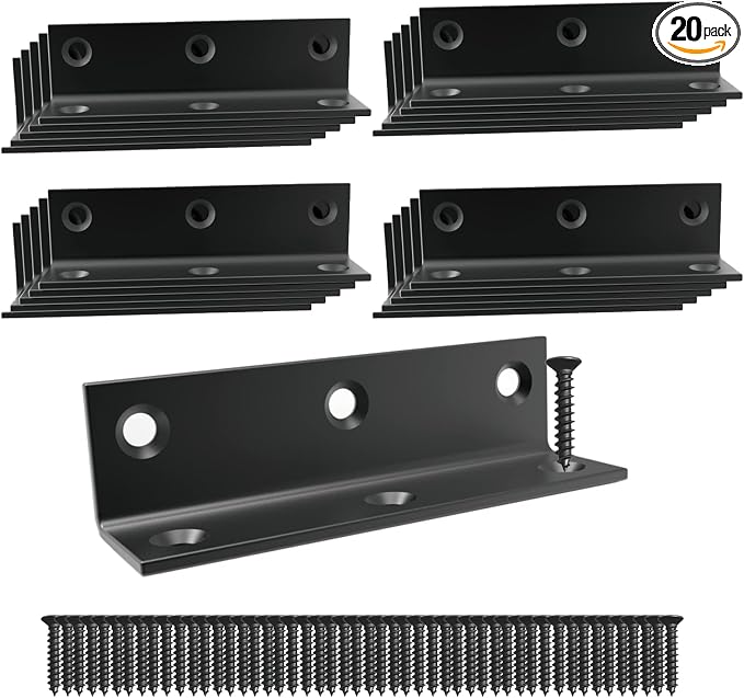 L Bracket, Heavy Duty Corner Brace, Stainless Steel Corner Bracket, Metal Braces by Aufuga