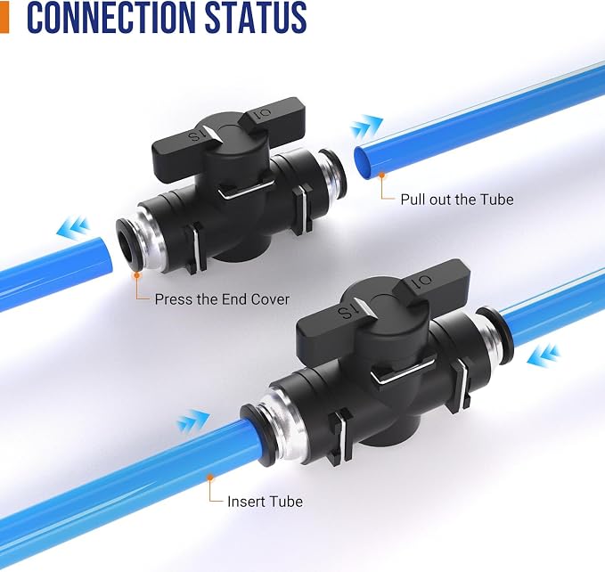 1/2 Push To Connect Valve, Shut Off Air Flow Control Fittings | Pneumatic - Image 6