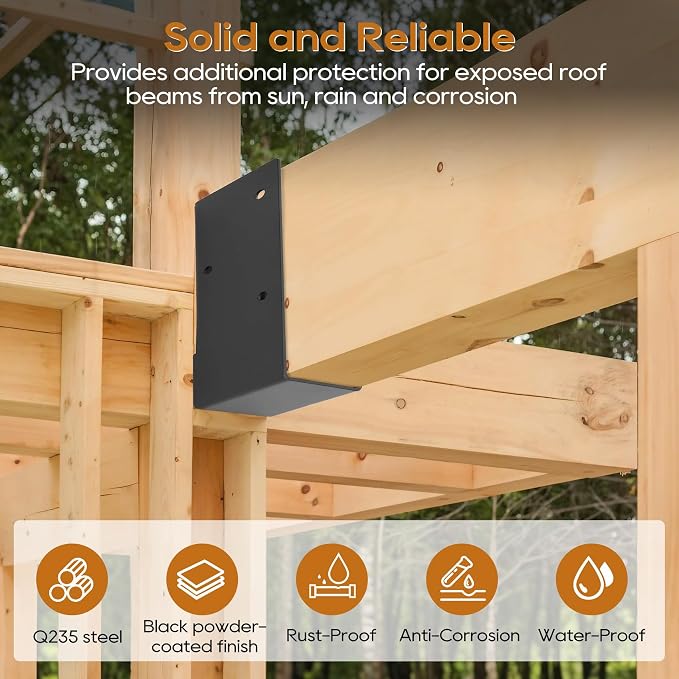 24 Pcs of 2x6 Concealed Joist Hanger, 2x6 Black Concealed Joist Hanger - Image 5