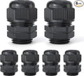6 Pcs 3/4" NPT Cable Glands, IP68 Waterproof Nylon PA66 | Strain Relief Cord by EBILNVKE