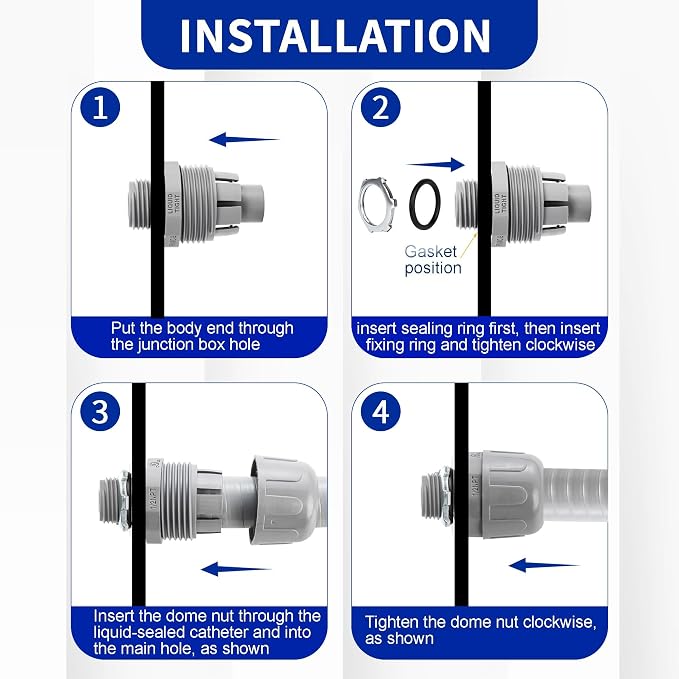 Yariwiz 1/2 Plastic Liquid Tight Conduit Coupling - Image 4