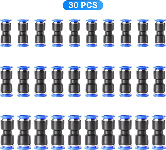 TAILONZ PNEUMATIC 30 pcs Straight Push Connectors Plastic Quick Release - Image 7
