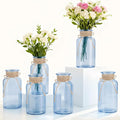6 Pack Mason Jar Vases for Centerpieces, Wide Mouth Mason Jars by LEYIQU