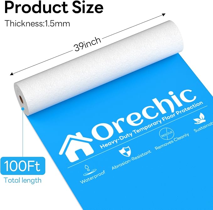 300 GSM Heavy-Duty Temporary Floor Protection, Plastic Floor Protector - Image 2