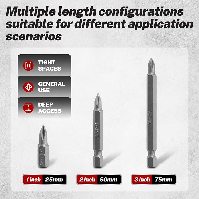 208-Pc Master Screwdriver Bit Set | Clutch, S2 Steel, 1/4" Hex Shank Bits - Image 6