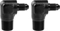 EVIL ENERGY 4AN to 3/8" NPT Male 90 Degree Fitting Adapter Aluminum 2PCS by EVILENERGY