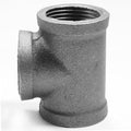 Black Cast Iron Tee Fitting 1/2" Female Thread, 3 Way Industrial Pipe Connector by SNGSPKPipeFittings