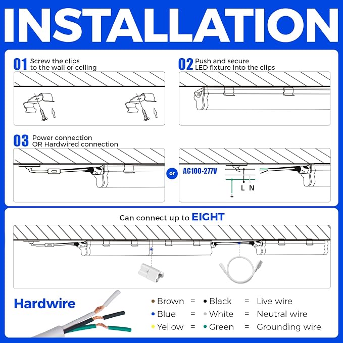 Barrina 6 Pack LED T5 Single Fixture, 4000K Daylight Glow, 20W | Utility Shop - Image 9