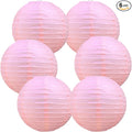 BEISHIDA 6 Inch Pink Paper Lanterns 6 Packs Hanging Round Chinese Lantern | by Beishida