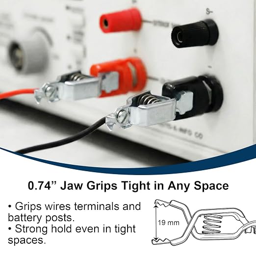 40AMP Heavy Duty Alligator Clips, Battery Clamps 6 Pack | BU-25 Automotive Clip - Image 6