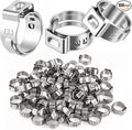 100 Pcs 3/8 Inch Pex Cinch Clamps, 304 Stainless Steel Crimp Rings Single Ear by CraftyDream