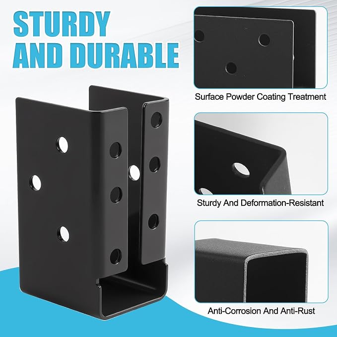 26 Pcs of 2"x4" Concealed Joist Hangers|Outdoor Concealed-Flange | Q235 Steel - Image 3