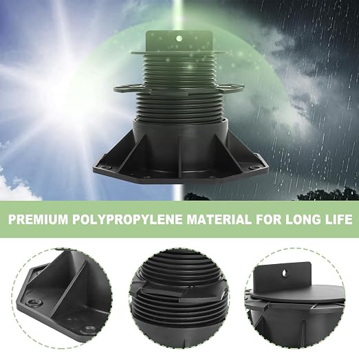 10Pack Adjustable Deck Support Pedestal, 2-3/8" to 5-1/2" Height | Deck - Image 4