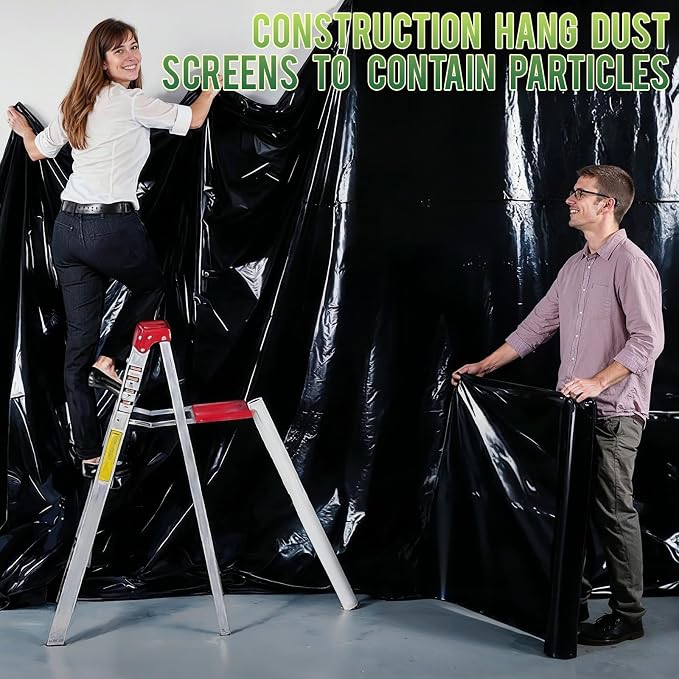 10 Mil 2.5 FT X 100 FT Plastic Sheeting Heavy Duty Thick LLDPE Black - Image 6
