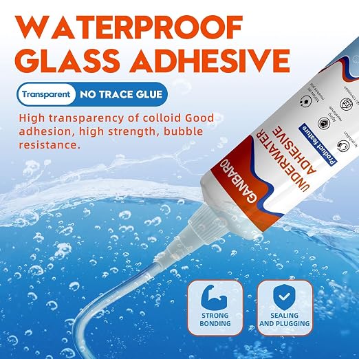 Ganbaro® 4 oz Underwater Sealant, Aquarium Sealant Clear, Marine Silicone - Image 7