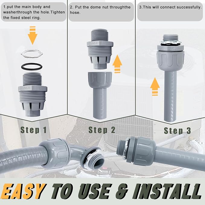 1 Inch 50 FT Non Metallic Liquid-Tight Conduit and Connector Kit - Image 5