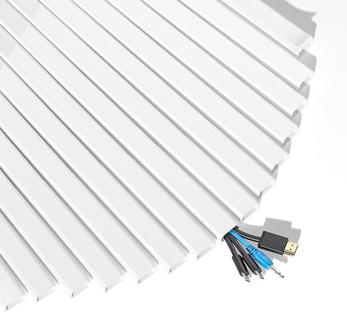 Yecaye 235in Wall Cord Hider for 2-3 Cords, W1.18in H0.63in, On-Wall Cord Cover - Image 7