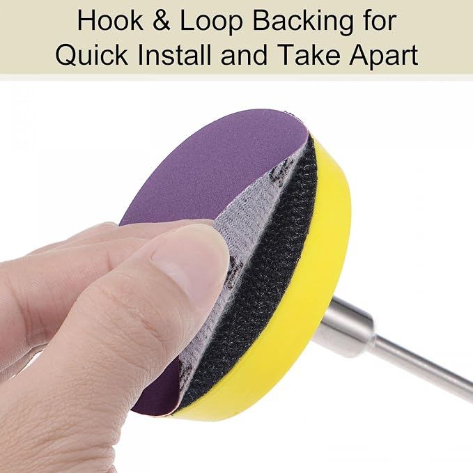 uxcell 30Pcs 3-Inch Purple Sanding Discs 800 Grits Hook and Loop Professional - Image 4