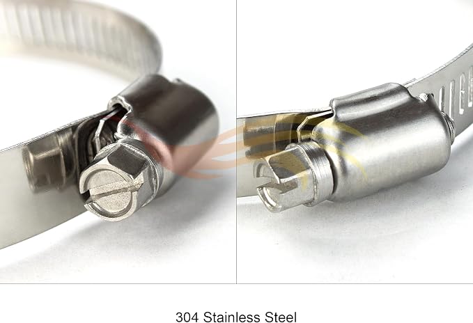 10 Pack 3.5 Inch Flexible Adjustable Worm Clamps Gear Duct Fuel Line Hose Pipe - Image 3