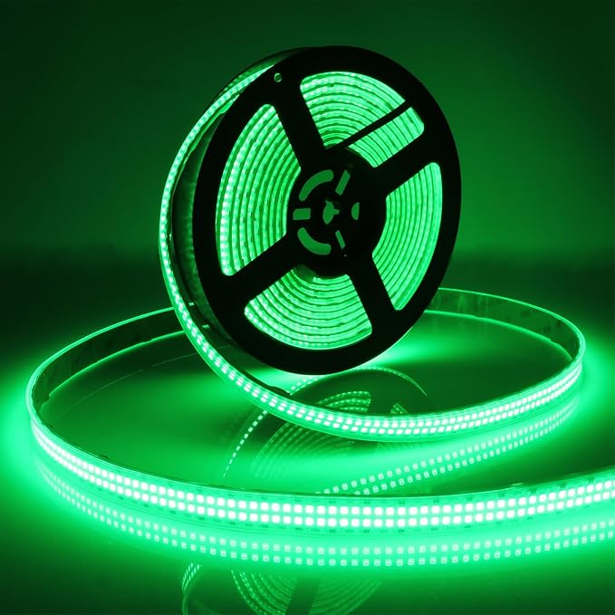 Green 12V LED Strip Lights 16.4ft, Double Row 2400LEDs IP67 Outdoor | SMD 2835 by LEDENET