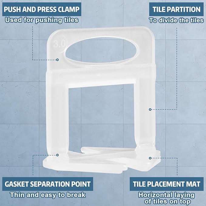 2400 Tile Spacers 1/8 Inch Tile Leveling Clips - Image 4