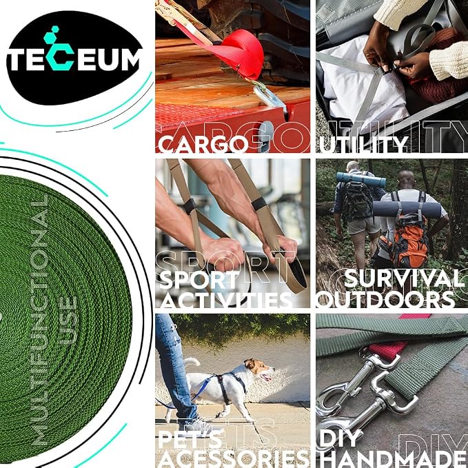 Webbing Strap, 3/4" to 2", 10-50 Yds, EDC gear, backpack repair and pet dog - Image 4