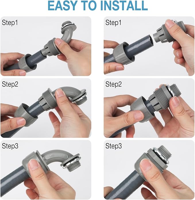 1/2 Inch 6 ft Liquid Tight Conduit Kit, Flexible Electrical Conduit Kit | - Image 4