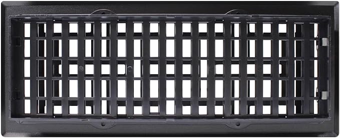 Decor Grates AJH412-BLK Oriental Floor Register, 4x12 Inches, Textured Black - Image 4