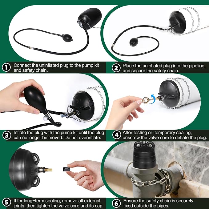 2 Inch Inflatable Pipe Plug Balloon Kit - Image 5